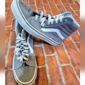 Vans Sk8-Hi Grey White High Top Sneakers Men’s 5.5 Women’s 7